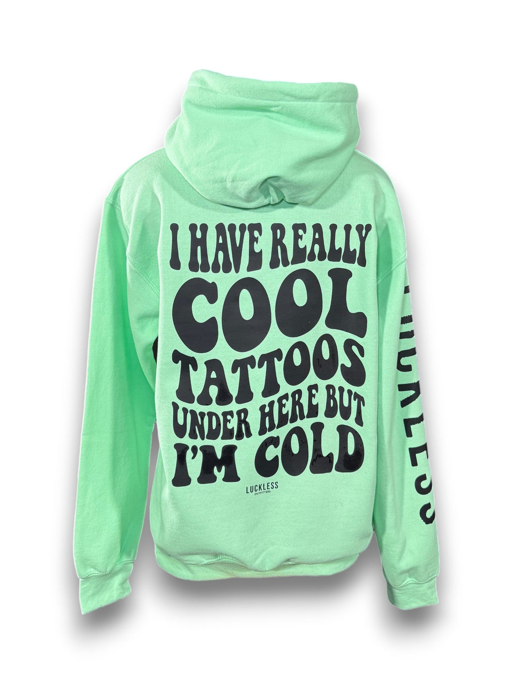 Cool Tattoos Hoodie | Black - Mint - Pink
