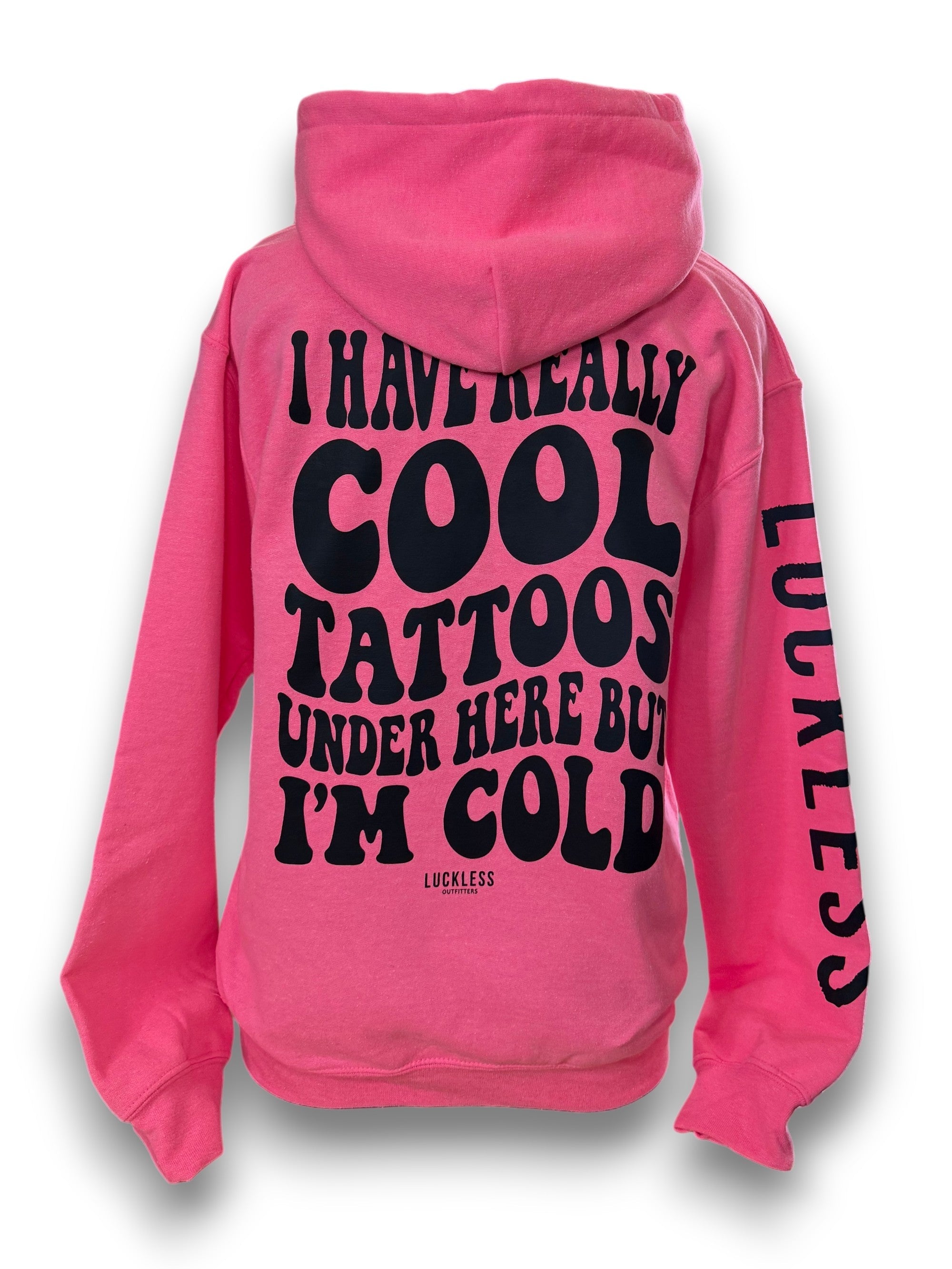 Cool Tattoos Hoodie | Black - Mint - Pink