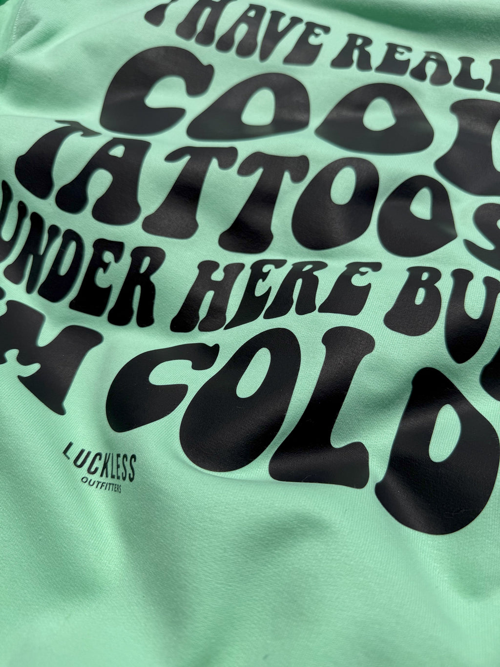 Cool Tattoos Hoodie | Black - Mint - Pink