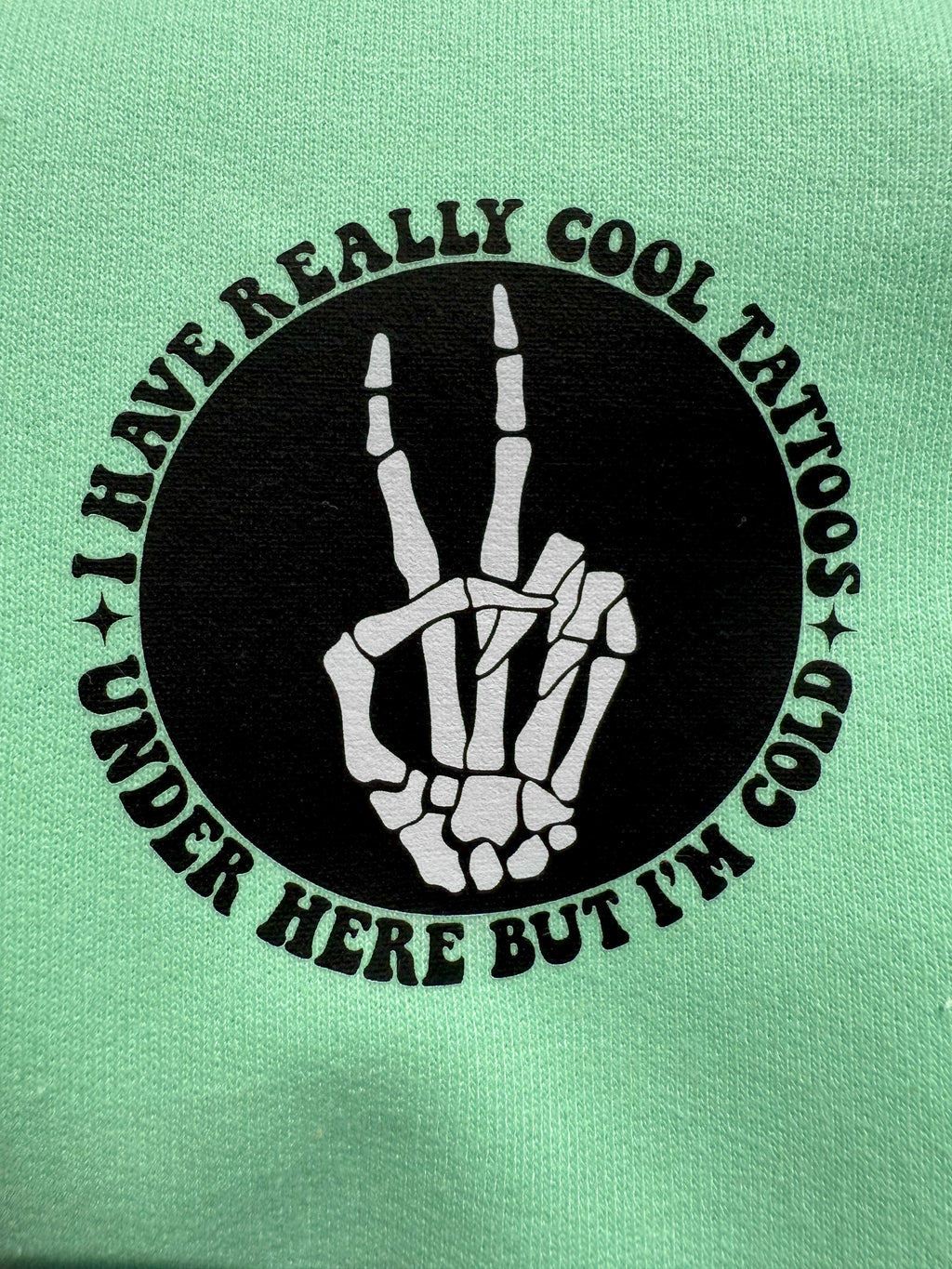 Cool Tattoos Hoodie | Black - Mint - Pink