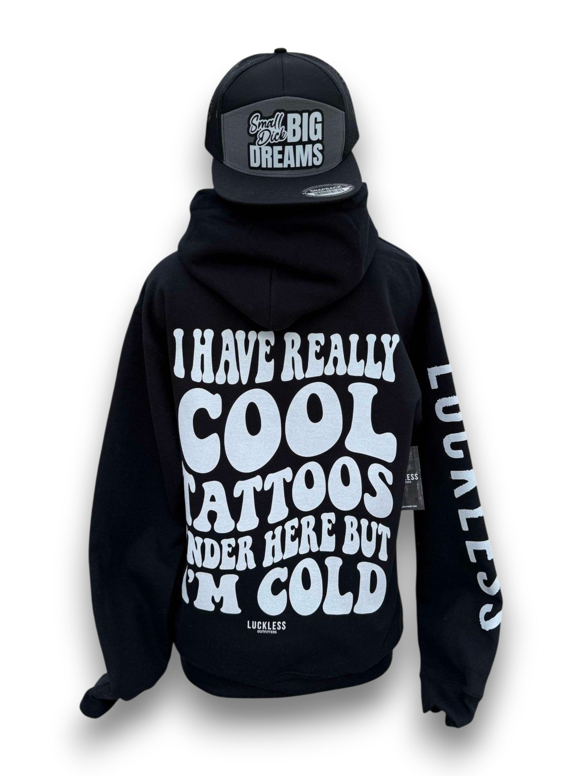 Cool Tattoos Hoodie | Black - Mint - Pink